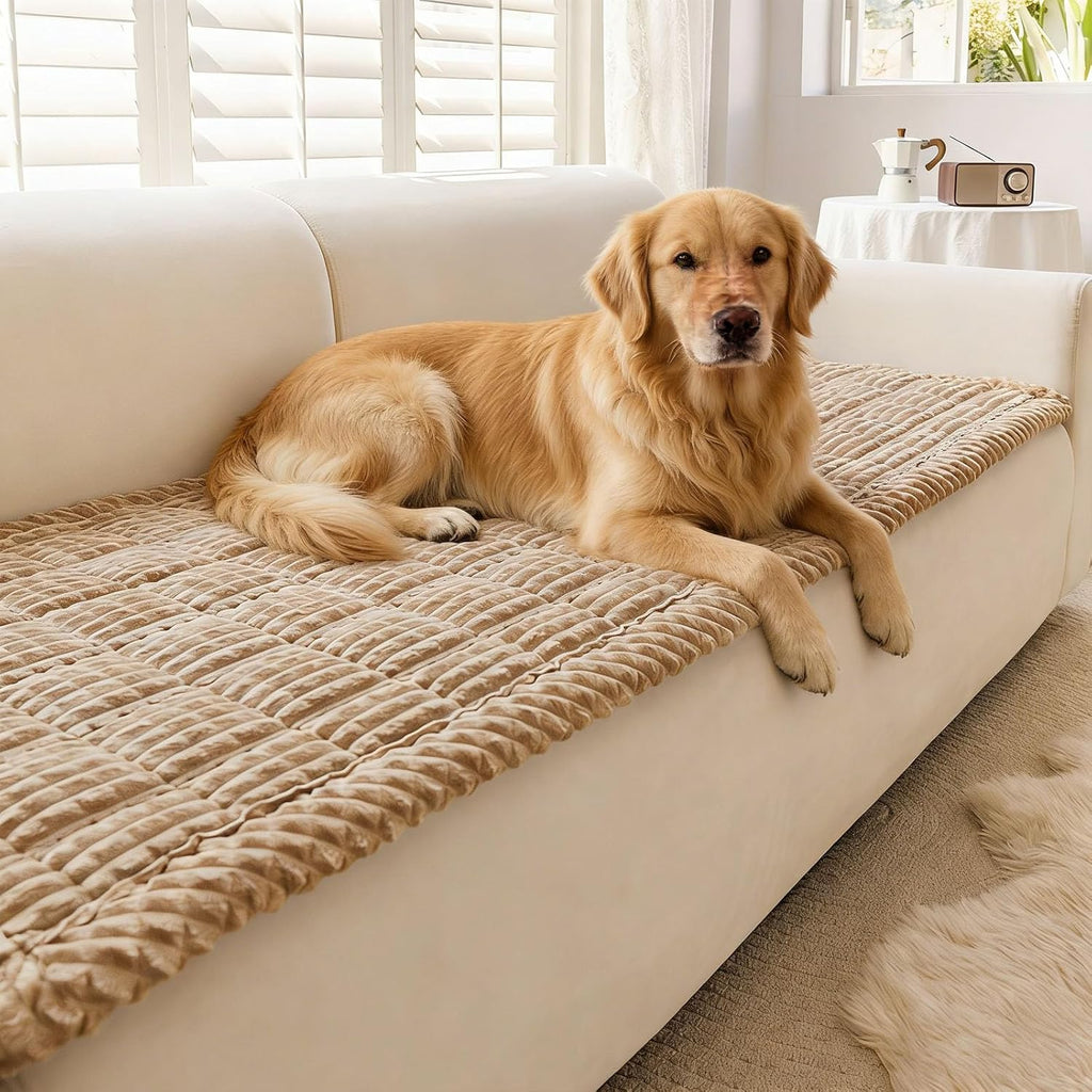 Couch Cover for Dogs Washable, Non-Slip Pet Couch Covers for Sofa, Fuzzy Dog Couch Cover Blanket, Thick, Soft, Plush Couch Cushion Covers for Sofa Protector