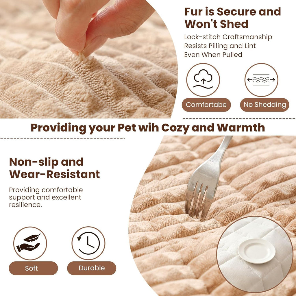 Couch Cover for Dogs Washable, Non-Slip Pet Couch Covers for Sofa, Fuzzy Dog Couch Cover Blanket, Thick, Soft, Plush Couch Cushion Covers for Sofa Protector