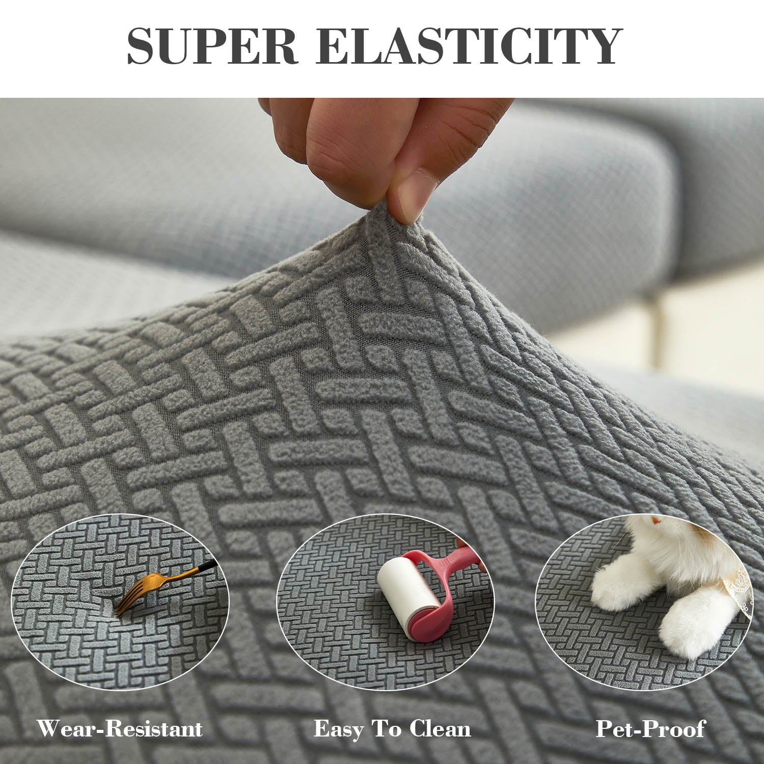 Couch Cushion Covers Sofa Covers Couch Covers for Sofa Pet Friendly Universal Sofa Covers Washable Stretch Slipcovers for Sectional Sofa